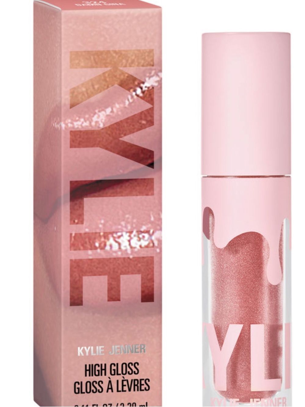 KYLIE High Gloss Lip Gloss in Shimmery Rose 324 Damn Gina